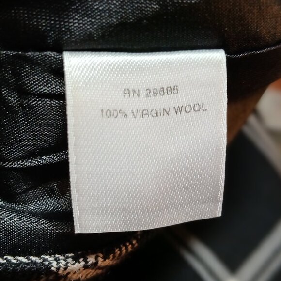 PENDLETON Virgin Wool Black Plaid Trousers 4P - like new - Picture 12 of 13